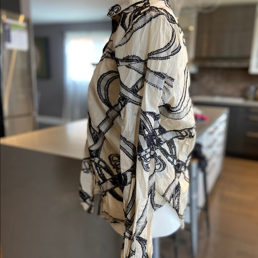 Pink Tartan Cream and Black Button Up